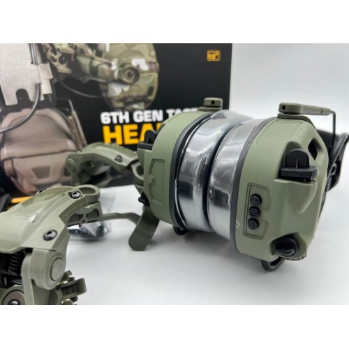 6TH GEN TACTICAL HEADSET тактическая гарнитура, звукосниматель и шумоподавление, активные в Комсомольске-на-Амуре