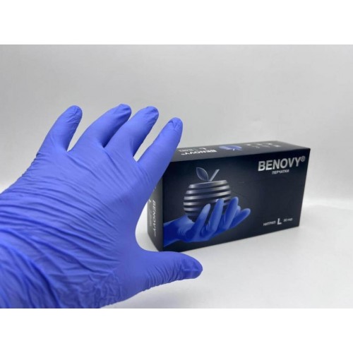 BENOVY MULTICOLOR НИТРИЛ медицинские цветные перчатки в Комсомольске-на-Амуре