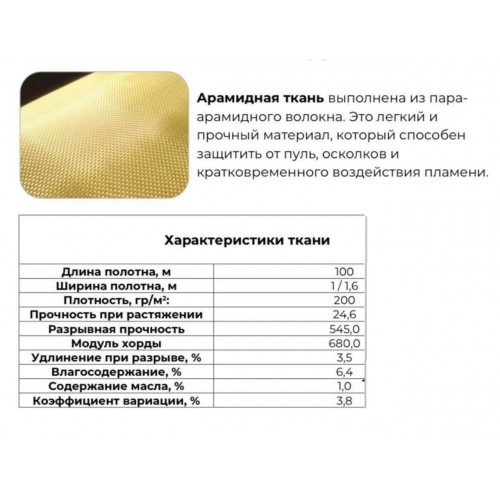 Кевлар, арамидная ткань в полотне / рулон в Комсомольске-на-Амуре