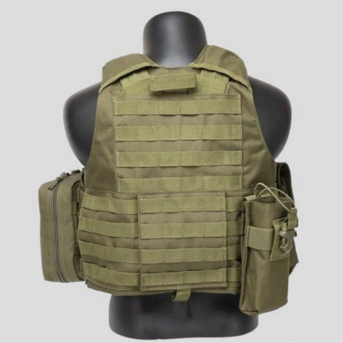 Тактический разгрузочный жилет «5 / пять карманов» с подсумками Tactical Molle Plate Carrier для съемных бронепластин в Комсомольске-на-Амуре